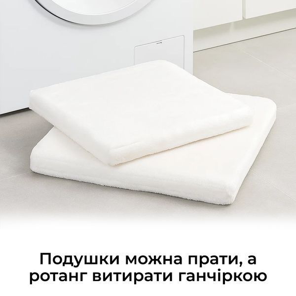 Плетеный домик Twinea для домашних животных из ротанга. Двухъярусная лежанка с подушками для кошек и маленьких собак P048 фото