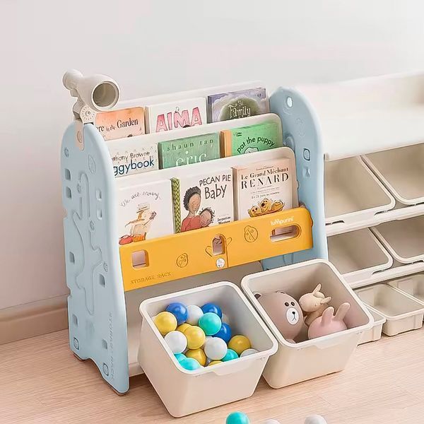 Органайзер для іграшок Lumpurini Niko Montessori L на 10 контейнерів. Стелаж-полиця в дитячу KYHG7131 фото