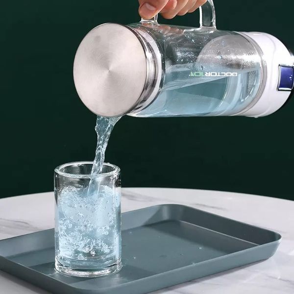 Кувшин генератор водородной воды Doctor-101 Lama для дома и офиса из боросиликатного стекла с зарядкой от USB, на 1 л HB-K1 фото