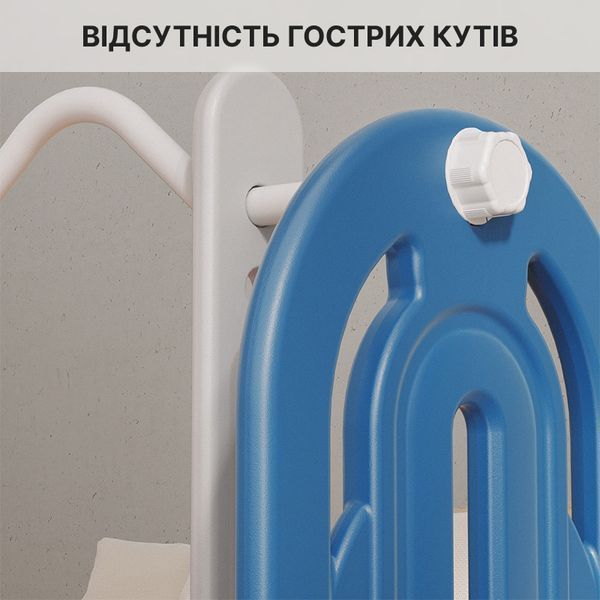 Дитячий ігровий комплекс Lumpurini Gabriele 5-в-1 гірка дитяча пластикова для вулиці та дому з гойдалкою, баскетбольним кошиком та кабіною водія C-HT003-10b фото
